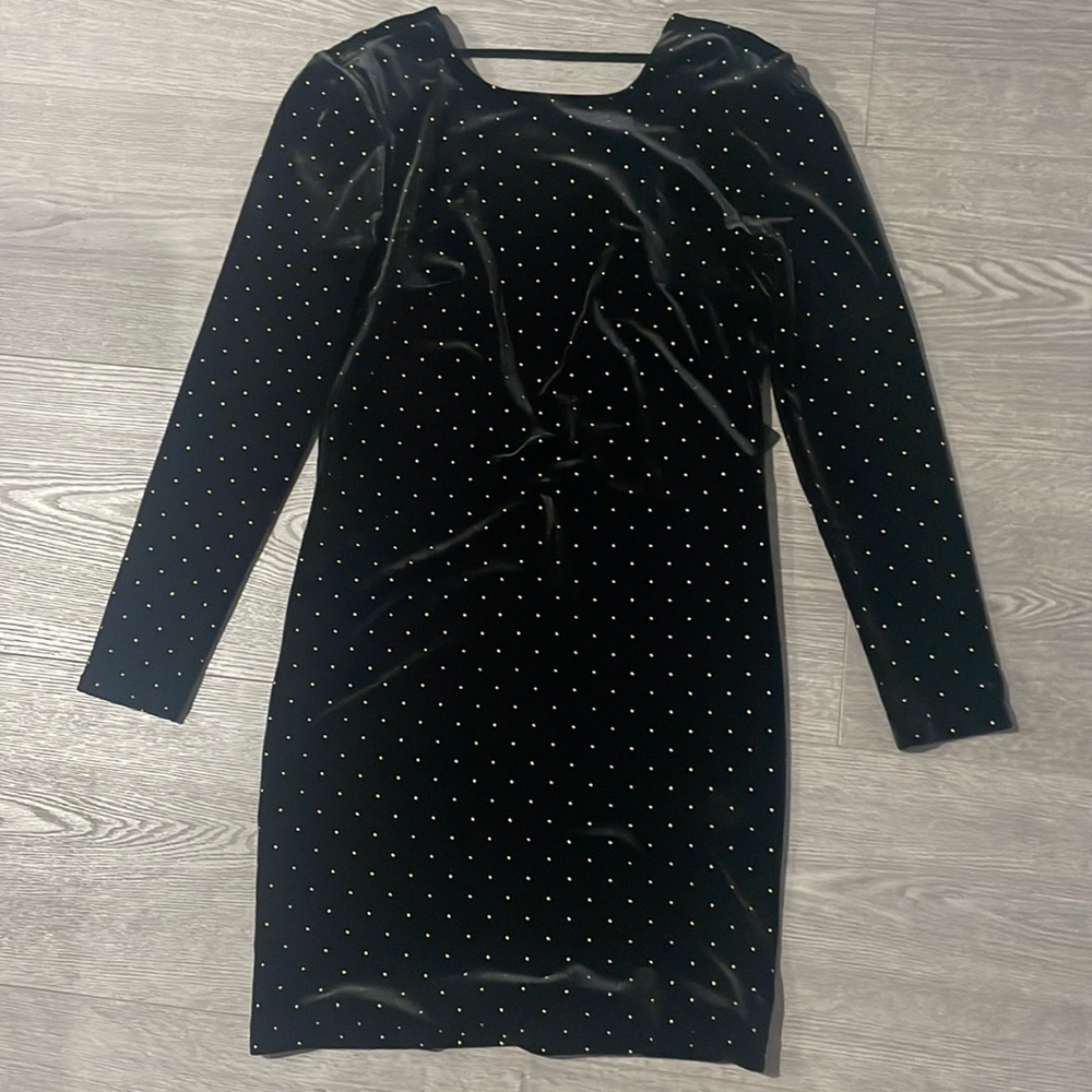 Express Black Velvet Dress